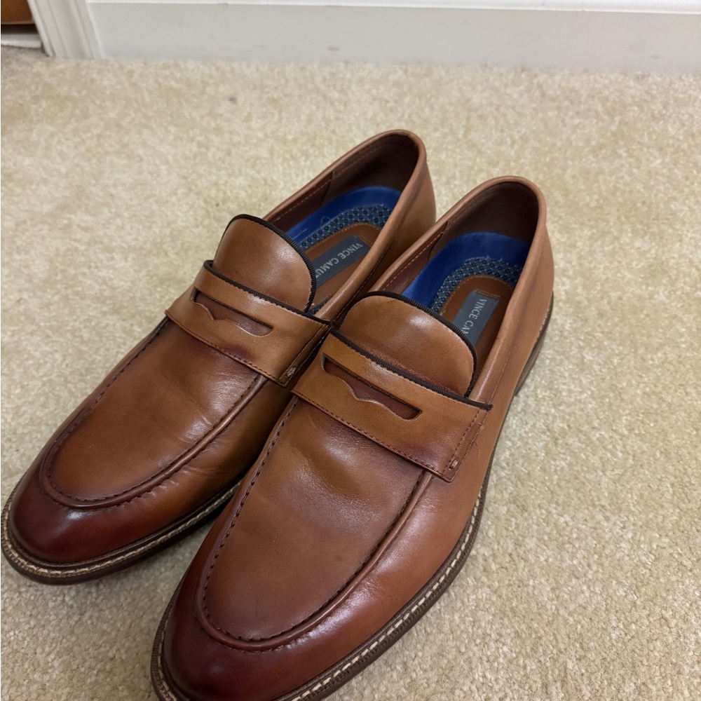 Vince Camuto Tan Leather Loafers